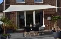 Toldo / vela rectangular  - 3 x 4 m - color marfil claro