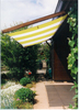 Toldo de Sol prefabricado 270x140 cm - color blanco-amarillo