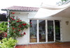 Toldo de sol 330 x 200 cm - unicolor blanco