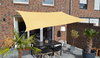Toldo / vela rectangular  - 2,5 x 3 m - lona sombral - color de trigo