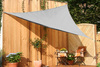 Toldo Triangular 3,6 x 3,6 x 3,6 m - lona sombral, color gris claro