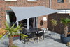 Toldo / vela rectangular  - 2,5 x 3 m - lona sombral - color gris claro
