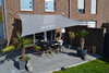 Toldo / vela rectangular  - 3,6 x 3,6 m - lona sombral - color gris claro