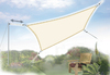 Toldo / vela rectangular  - 4 x 5 m - lona sombral - color gris claro