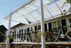 Toldo de sol 330 x 200 cm - unicolor marfin claro