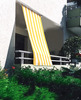 Kit completo toldo vertical - Rayas de bloco amarillo-blanco