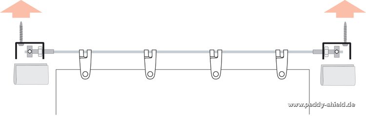 Kit completo toldo vertical - unicolor gris claro