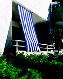 Contenido del embalaje - Kit completo toldo vertical - Rayas de bloco azul-blanco