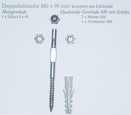 Contenido del embalaje - Tornillo duplo M6x90 mm - accesorio Apoyo para Enredaderas