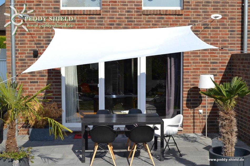 Toldo / vela rectangular  - 2,5 x 3 m - color marfil claro
