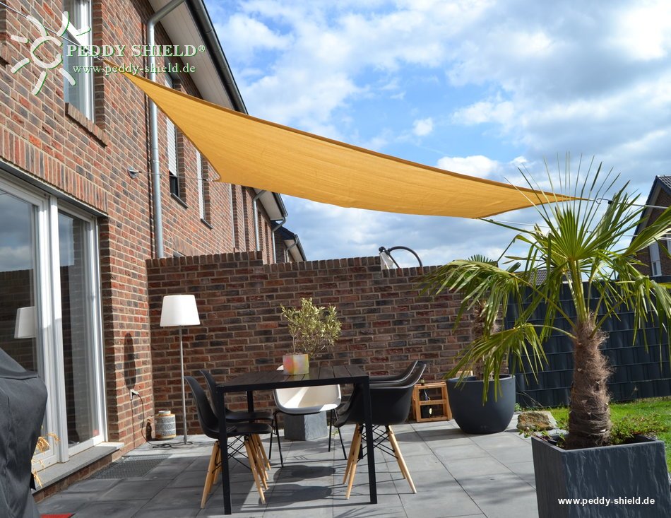 Toldo / vela rectangular  - 2,5 x 3 m - lona sombral - color de trigo