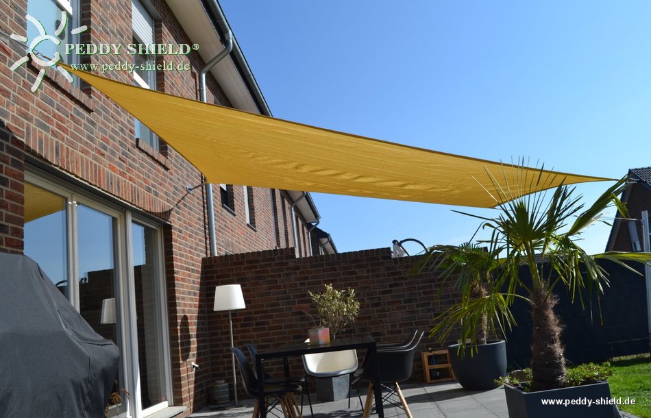 Toldo / vela rectangular  - 3,6 x 3,6 m - lona sombral - color de trigo