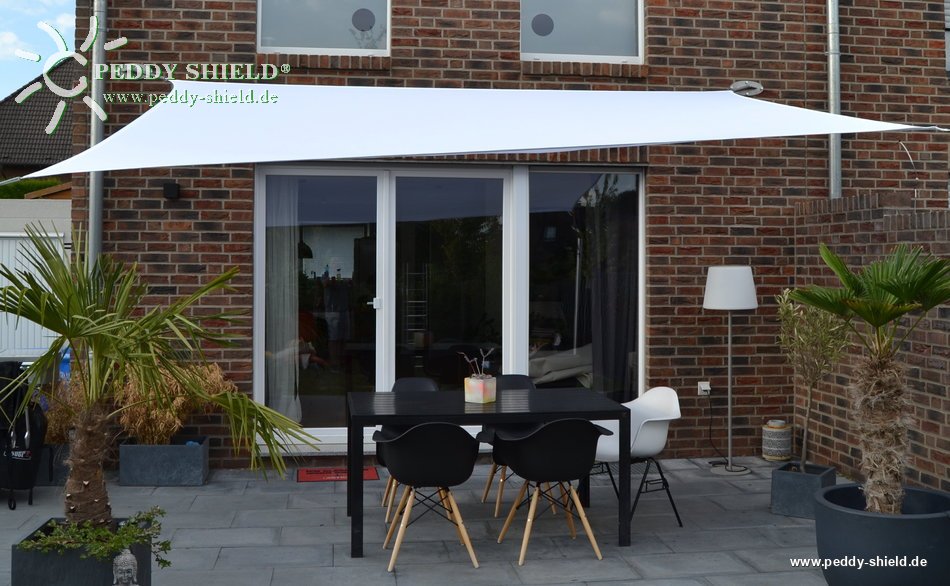 Toldo / vela rectangular  - 3 x 4 m - color blanco