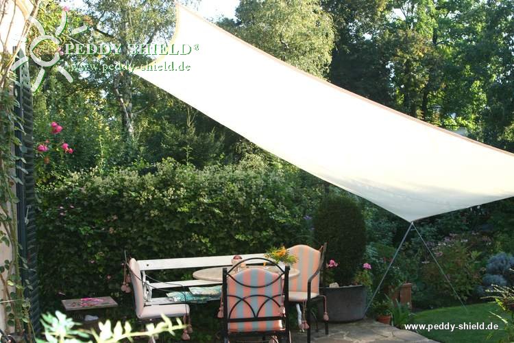 Toldo / vela rectangular  - 3 x 4 m - color marfil claro