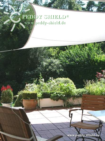 Toldo / vela rectangular  - 3 x 4 m - color marfil claro