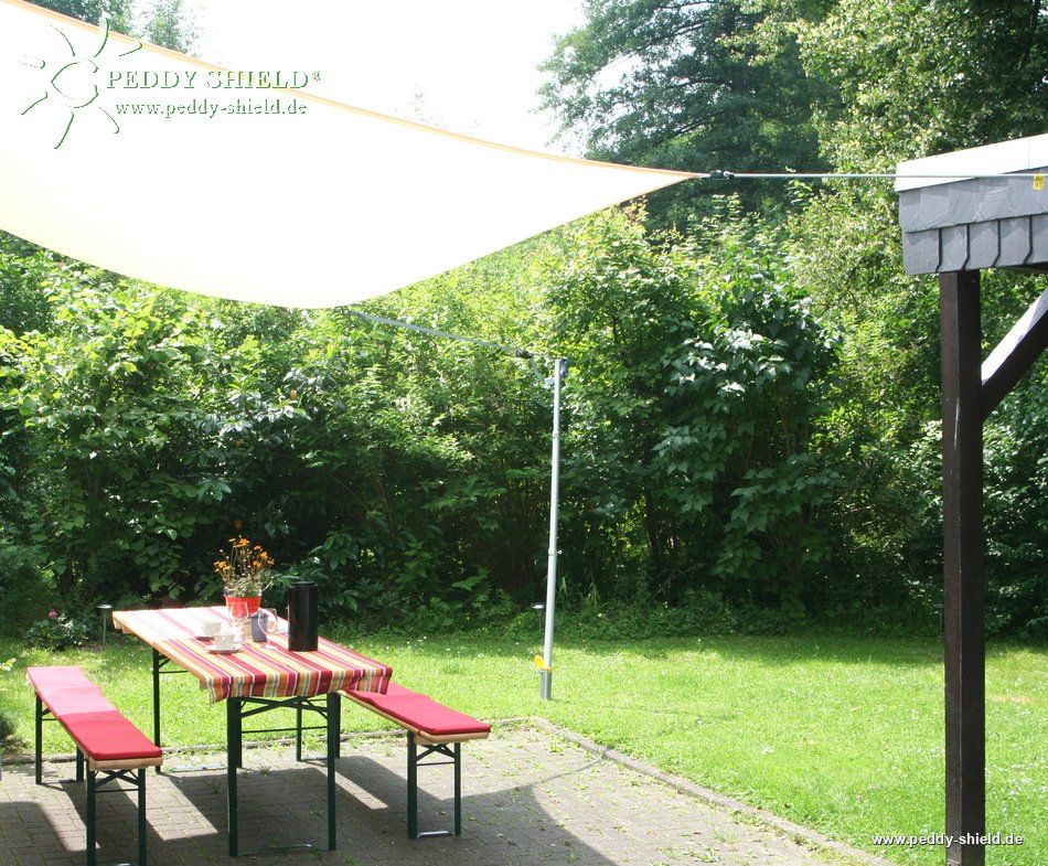 Toldo / vela rectangular  - 3 x 4 m - color marfil claro