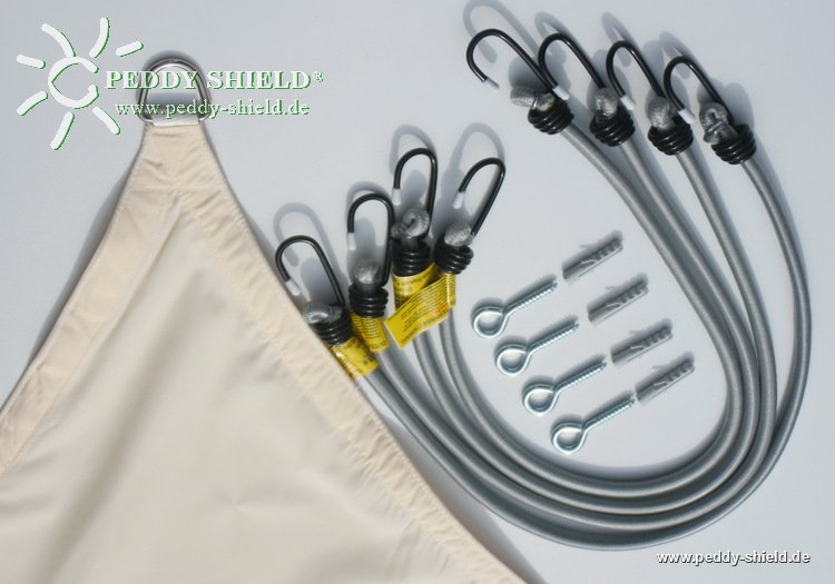 Toldo / vela rectangular  - 3 x 4 m - color marfil claro