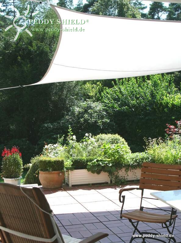 Toldo / vela rectangular - 3 x 4 m - color marfil claro