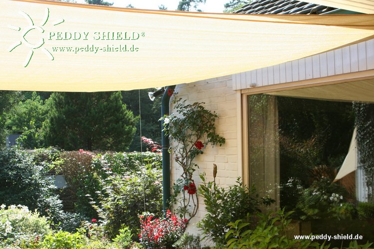 Toldo / vela rectangular  - 4 x 5 m - lona sombral - color gris claro