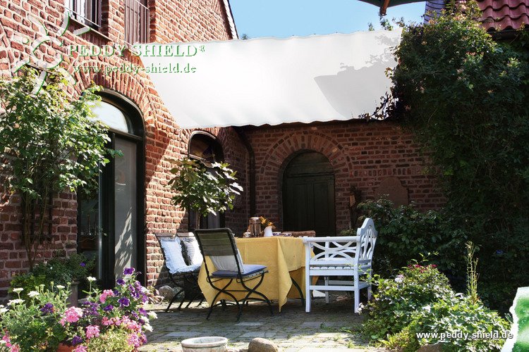 Toldo de sol 330 x 200 cm - unicolor marfin claro