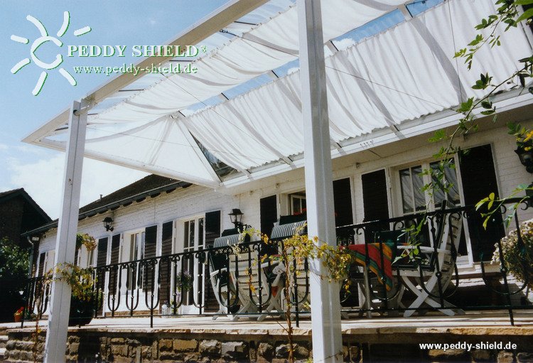 Toldo de sol 330 x 200 cm - unicolor marfin claro