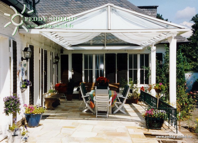 Toldo de sol 330 x 200 cm - unicolor marfin claro