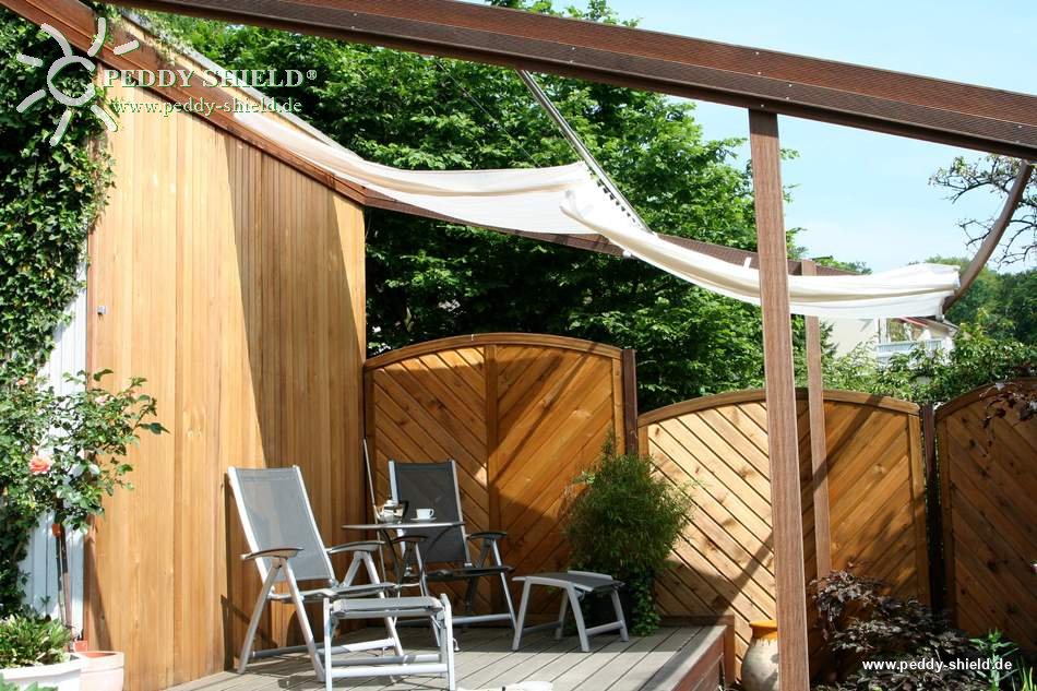 Toldo de sol 330 x 200 cm - unicolor marfin claro