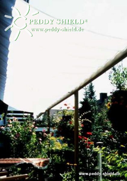 Toldo de Sol 420x140 cm, unicolor blanco