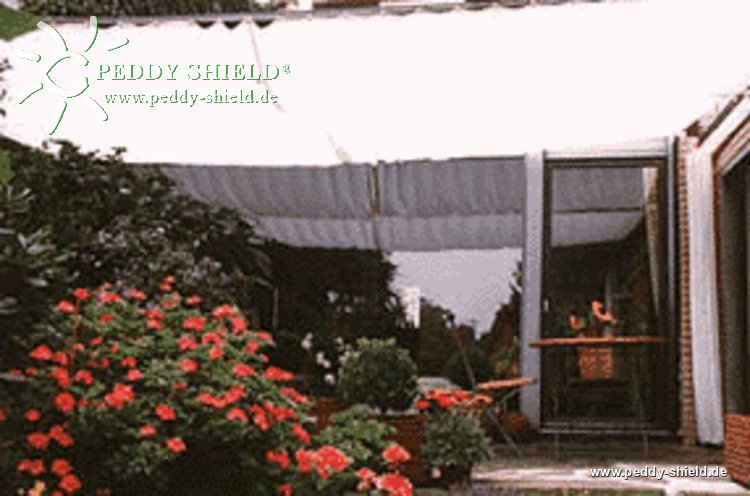 Toldo de Sol 420x140 cm, unicolor blanco
