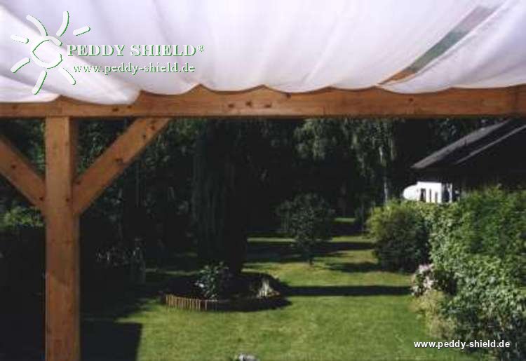 Toldo de Sol 420x140 cm, unicolor blanco