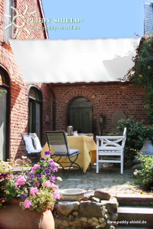 Toldo de Sol 420x140 cm, unicolor marfin claro