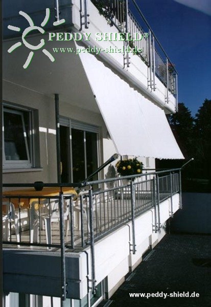 Toldo de Sol prefabricado 270x140 cm - unicolor blanco