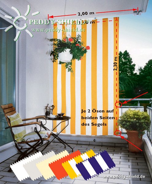 Toldo de sol vertical 230x140 cm, unicolor marfin claro
