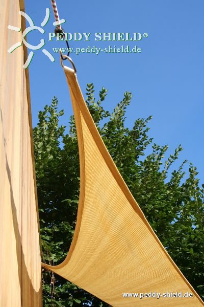 Toldo Triangular 3,0 x 3,0 x 3,0 m - lona sombral, color de trigo