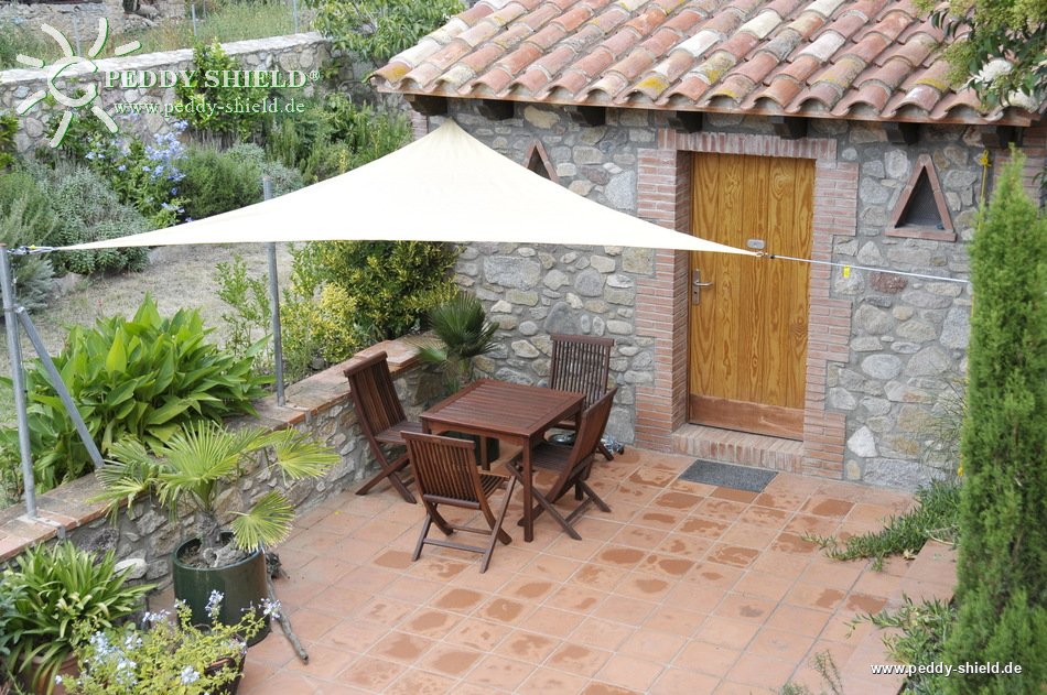 Toldo Triangular 3,6 x 3,6 x 3,6 m - lona sombral, color gris claro
